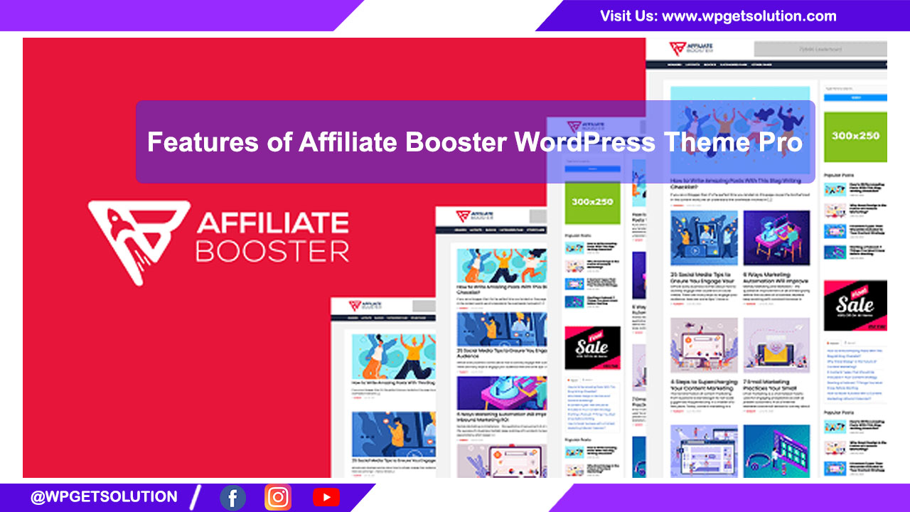 Affiliate Booster WordPress Theme Pro Features